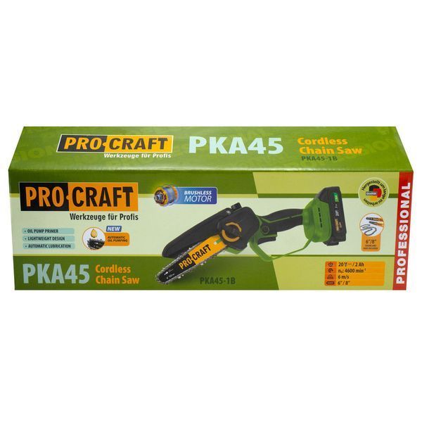Набор 2в1 для аккумуляторного инструмента Procraft PKA45 + EP3.0R Аккумуляторная мини пила 20В с Удлинителем до 3 м 2 АКБ 2Ач картонная коробка PKA45_2АКБ_2Аг_КК+EP3.0R фото