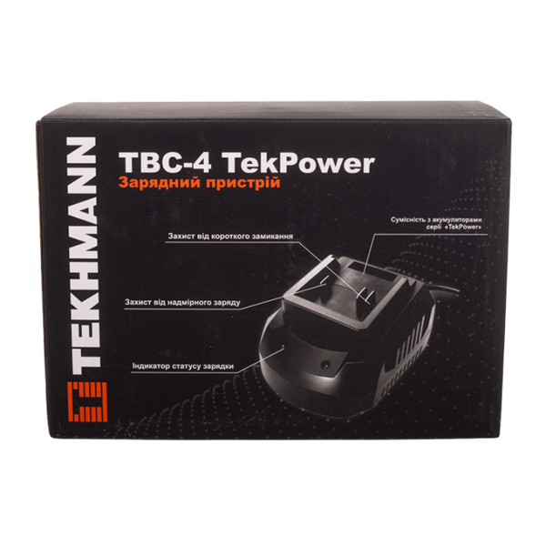 Зарядка для аккумулятора Tekhmann TBC-4 TekPower 20В 4А, Линейка акб 20В ЗП_1АКБ_4А_20В_TekPower фото